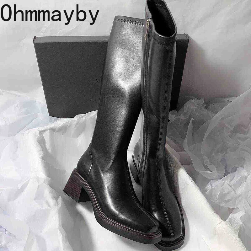 Vintage Thick Heel Women Knee  - огляд і ціна Vintage Fashion Online