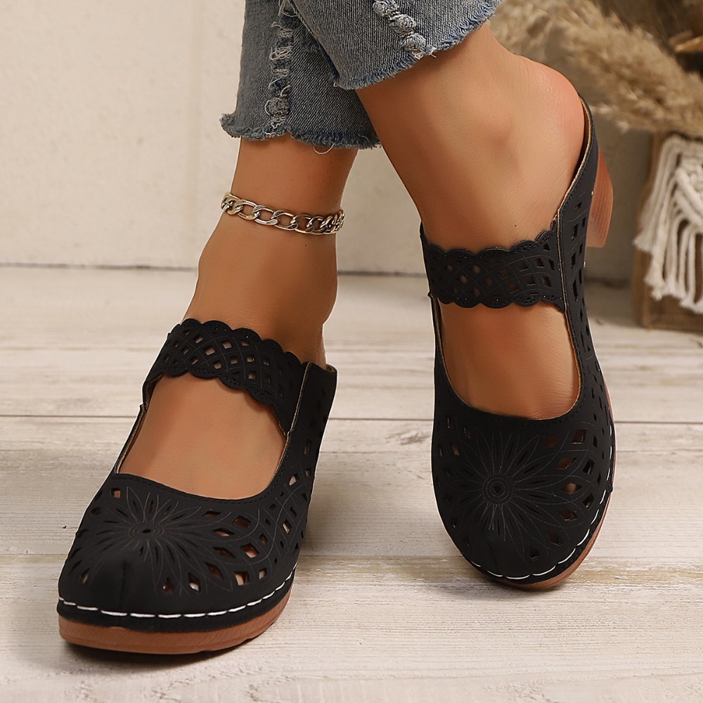 Women Hollow Cutout Mules Chun - огляд і ціна Vintage Fashion Dresses
