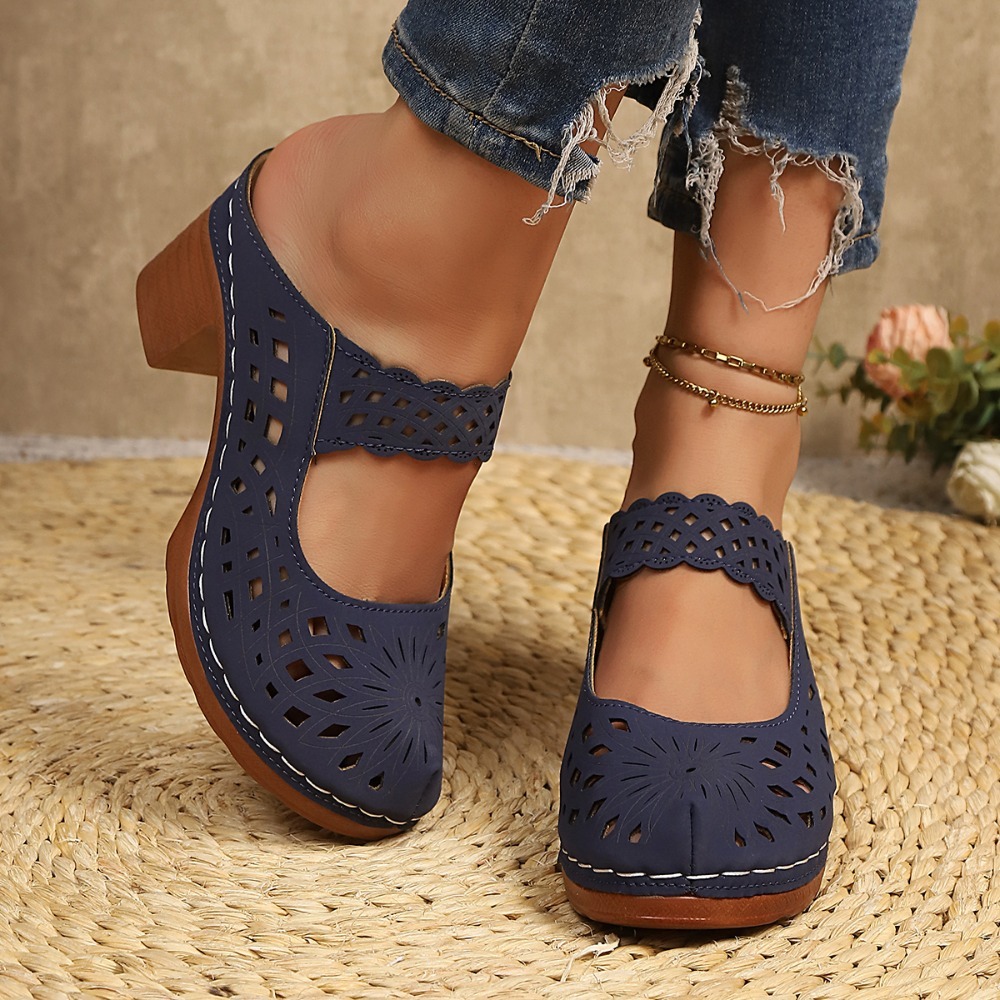 Women Hollow Cutout Mules Chun - огляд і ціна Vintage Fashion Dresses