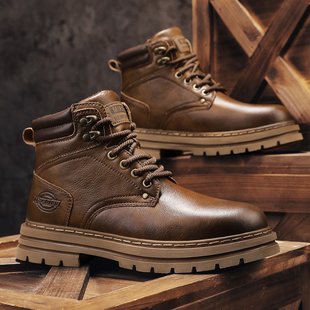 Men's Vintage Ankle Work Boots - огляд і ціна Vintage Outdoor Fashion