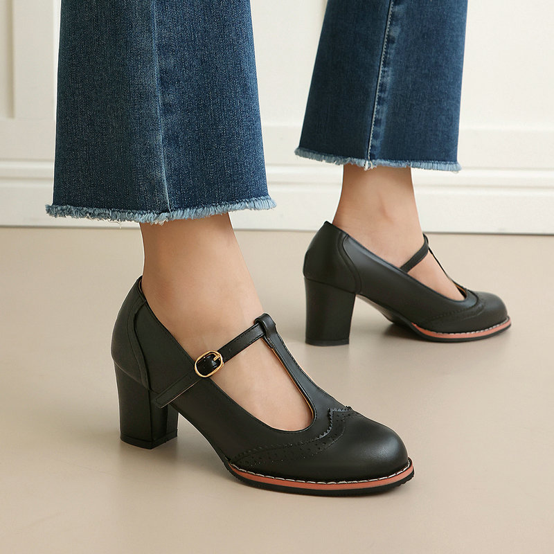 Women's Mary Jane Pumps T-Stra - огляд і ціна Vintage Fashion Online